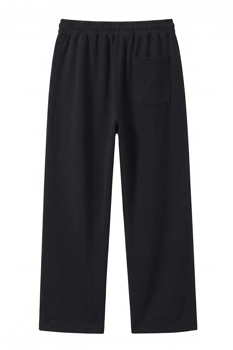 Men's Spring Heather-Grey Straight-Leg Cotton Sweatpants