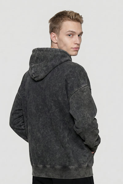 Men's  Fall Winter Washed Oversized Drop-Shoulder Hoodie