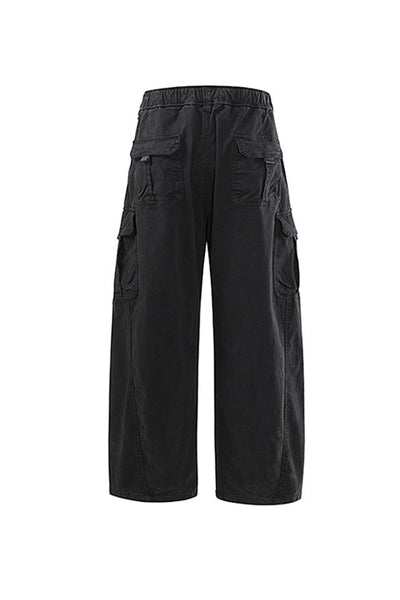 Men's Spring Multi-Pocket Wide-Leg Cotton Cargo Pants