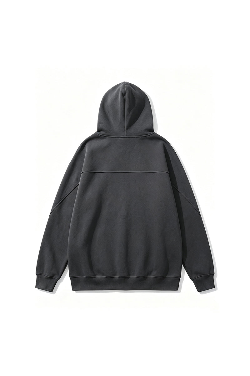 Men's Fall Winter Snap-Button Fleece Kangaroo-Pocket Hoodie