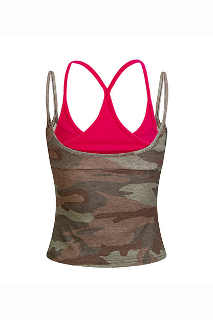 Women's Summer 2026 Colorblock Street Mock Layer Crop Tank