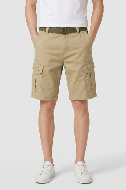 Men's Summer 100% Cotton Multi-Pocket Cargo Shorts