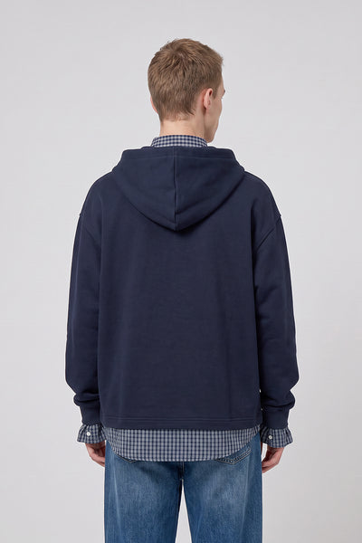 Men's Fall Winter Plaid-Layered Preppy Pullover Hoodie