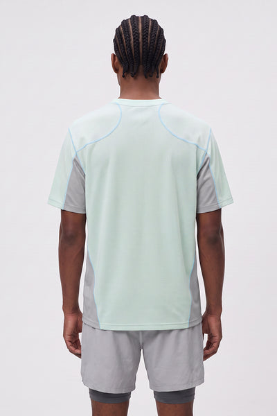 Men Summer Color Block Quick Dry Sports T Shirt