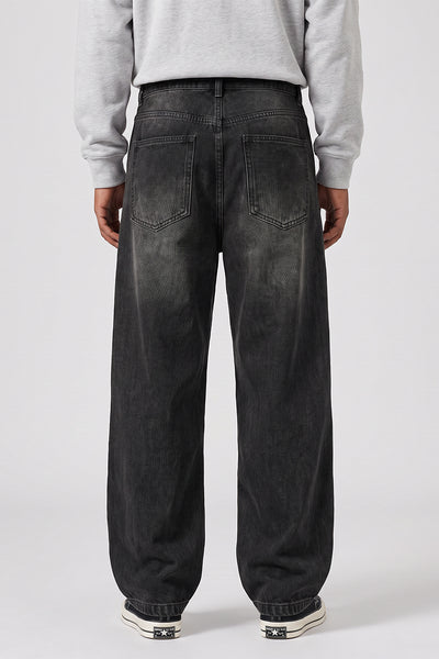 Men's Spring Washed Vintage Loose Straight-Leg Jeans