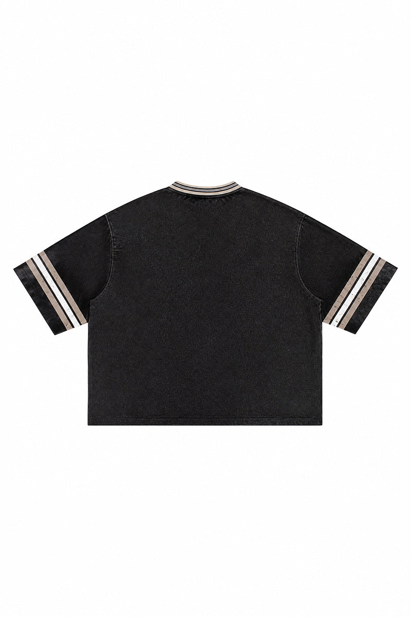Men's Summer Striped V-Neck Breathable Athletic T-Shirt