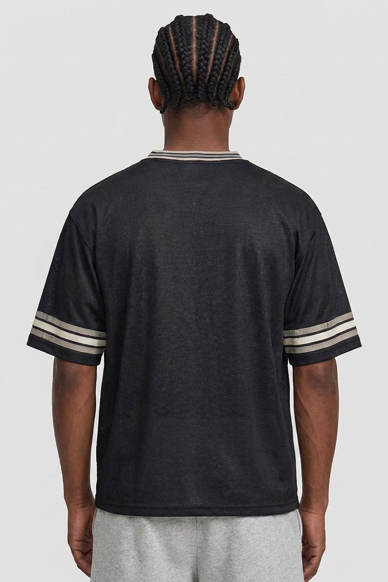 Men's Summer Striped V-Neck Breathable Athletic T-Shirt