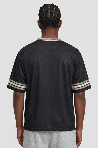 Men's Summer Striped V-Neck Breathable Athletic T-Shirt