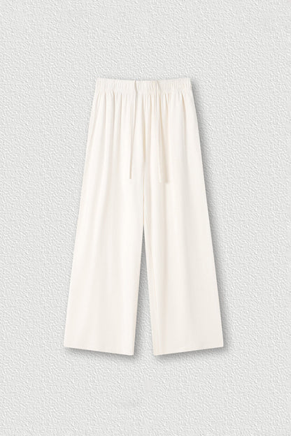 Men's Streetwear Relaxed High-Elastic Straight-Leg Pants