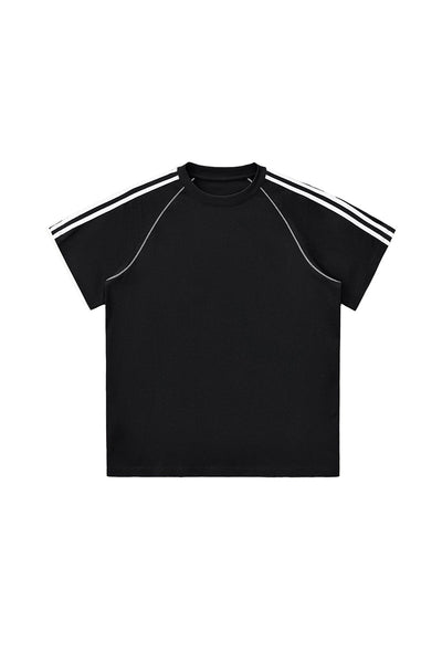 Men's Cotton Streetwear Color-blocked Patchwork T-shirt
