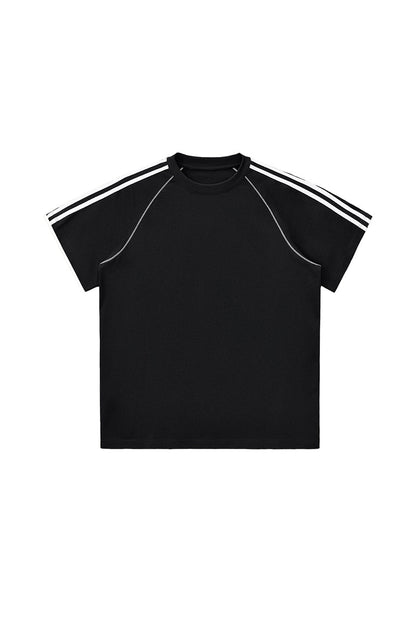 Men's Cotton Streetwear Color-blocked Patchwork T-shirt