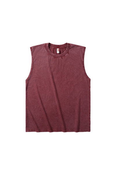 Men's Summer Vintage Washed Raw-Edge Sleeveless Tank Top