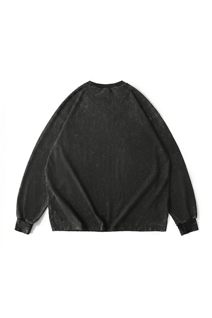 Women's Fall Vintage Washed Oversized Long-Sleeve T-Shirt