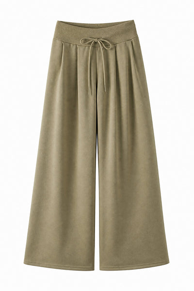 Women's Spring High-Waist Draped Wide-Leg Sweatpants