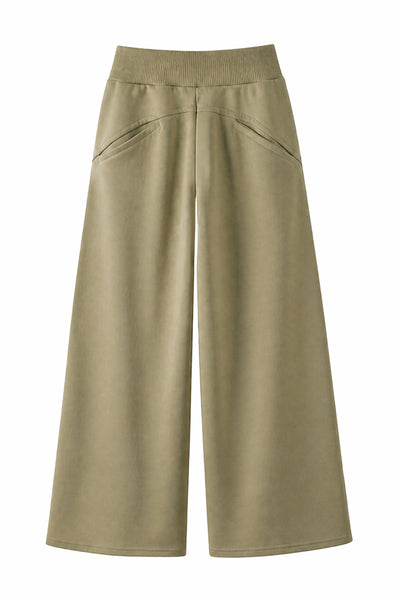 Women's Spring High-Waist Draped Wide-Leg Sweatpants