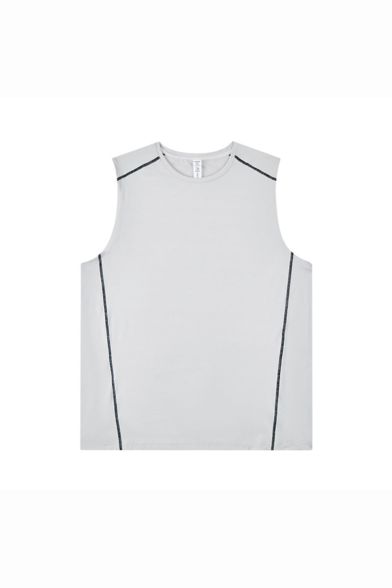 Men's Summer Contrast-Stitch Quick-Dry Athletic Tank Top