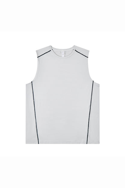 Men's Summer Contrast-Stitch Quick-Dry Athletic Tank Top