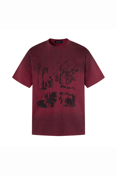 Women's Summer Washed High Street Print Oversized Set-in Tee