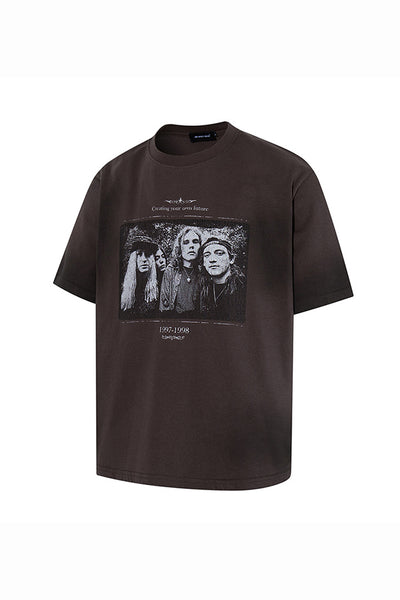 Women's Summer Street Tie-Dye Portrait Oversized Tee