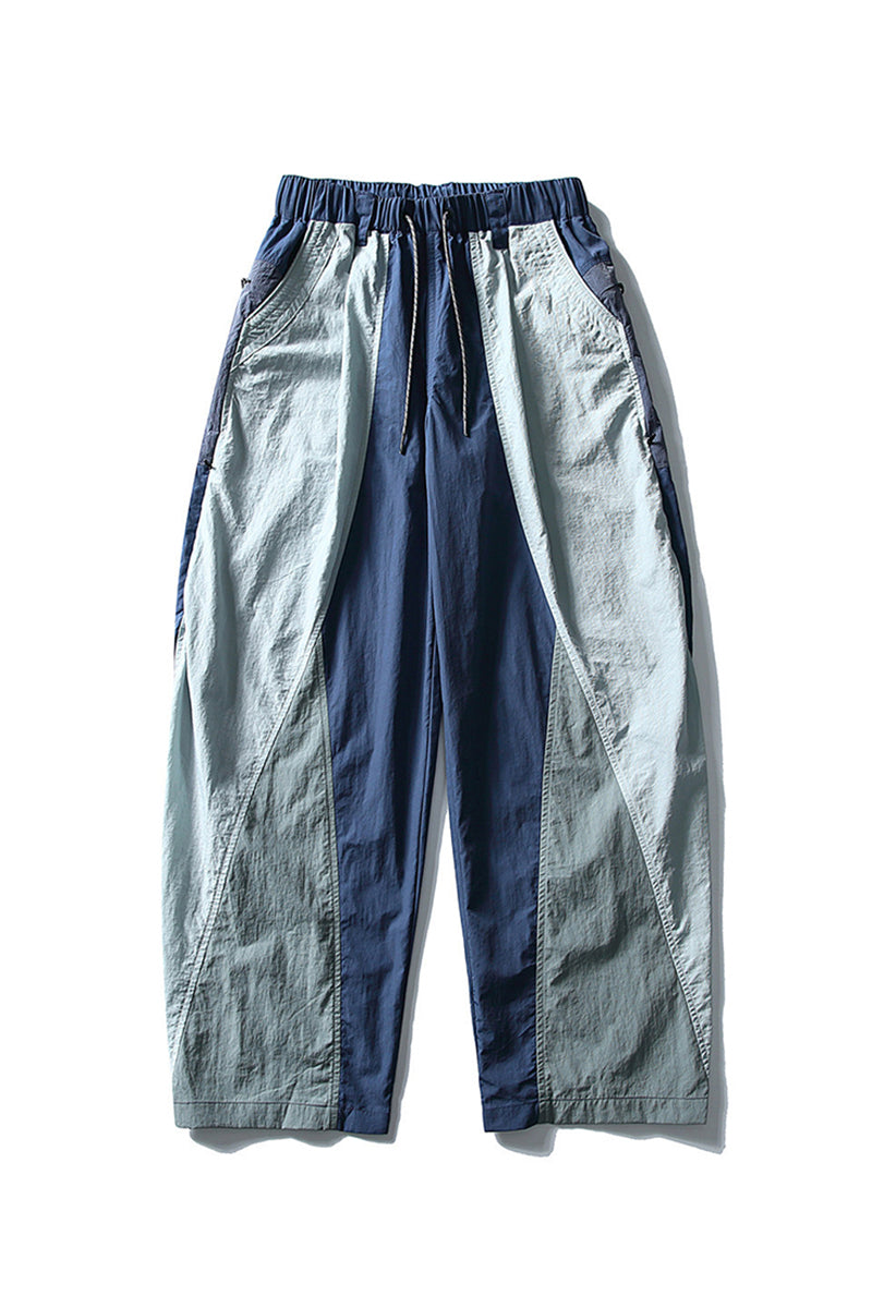 Women Spring Color Block Quick Dry Outdoor Cargo Pants
