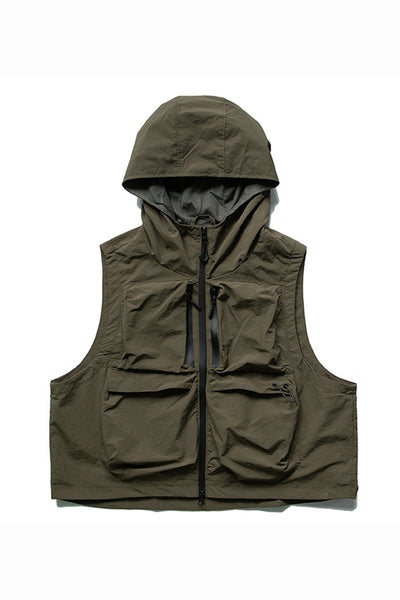Men's Summer Mountain Multi-Pocket Hooded Utility Vest