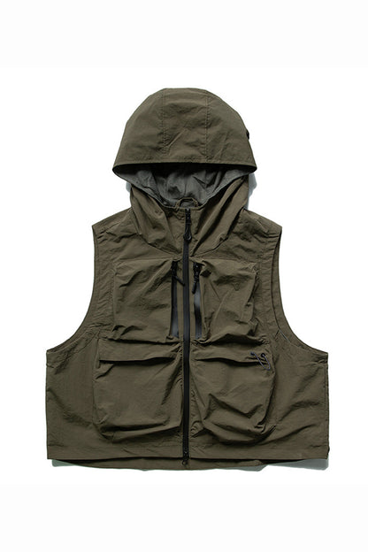 Men's Summer Mountain Multi-Pocket Hooded Utility Vest