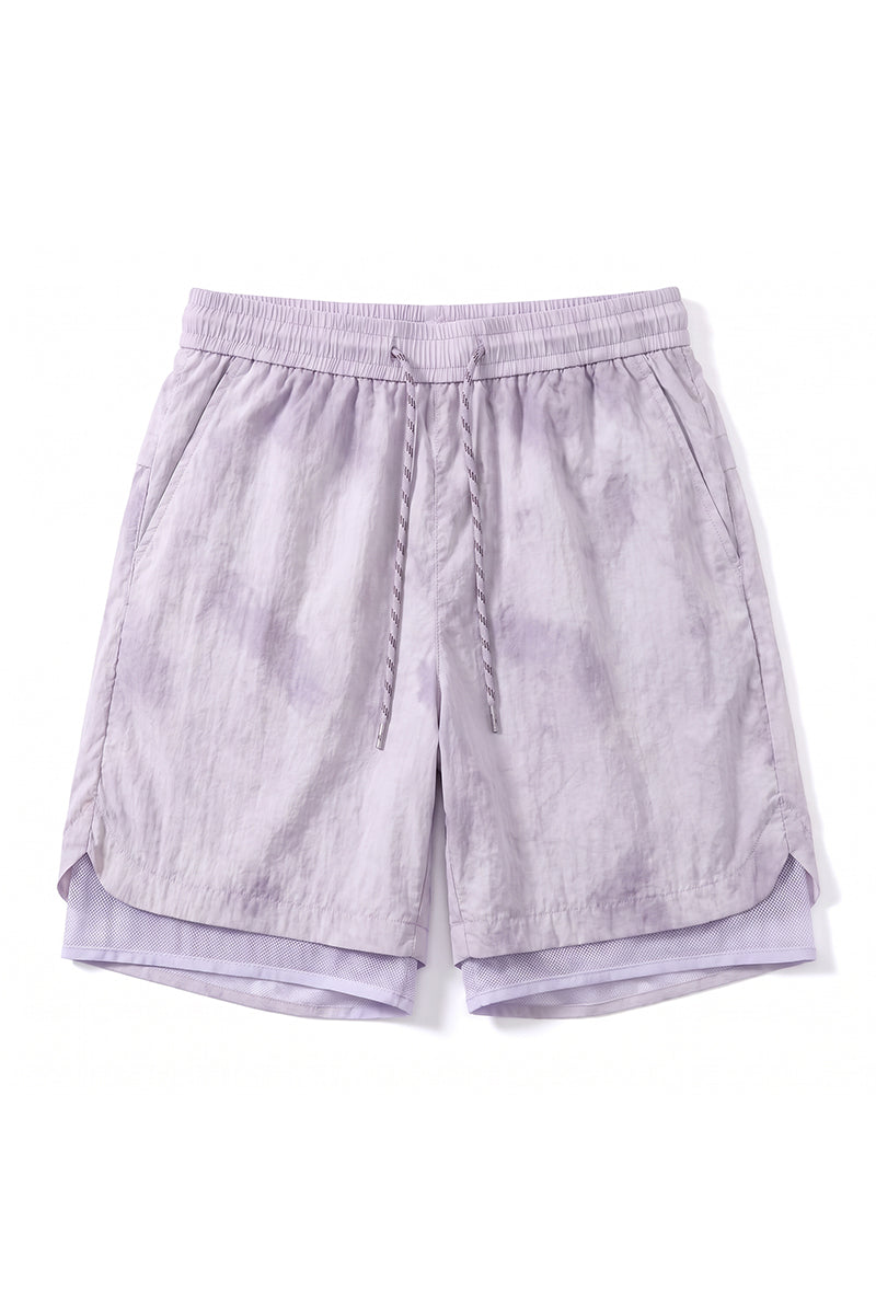 Men's Summer Tie-Dye 2-in-1 Quick-Dry Athletic Shorts