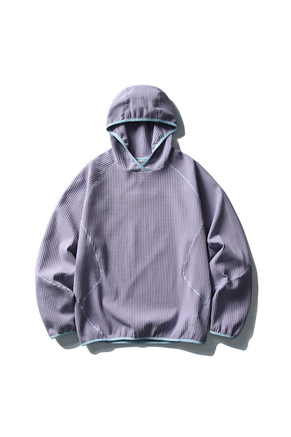 Unisex Fall Waffle Outdoor Pullover Hoodie