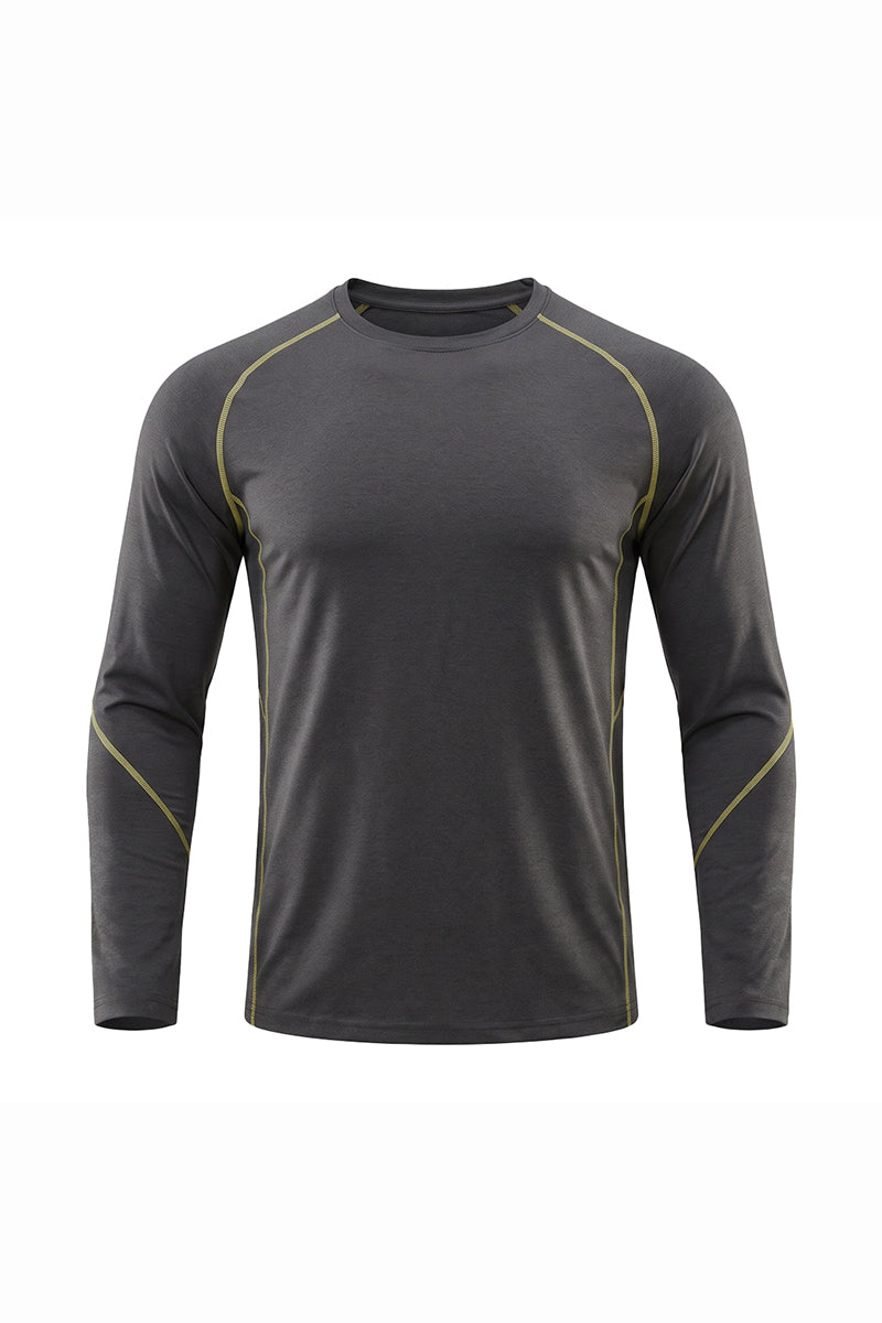 Men's Fall Sorona Contrast Raglan Athletic Long-Sleeve Tee