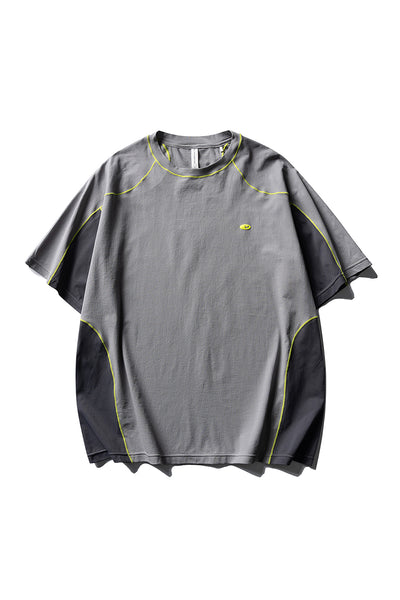 Women Summer Color Block Quick Dry Sports T Shirt