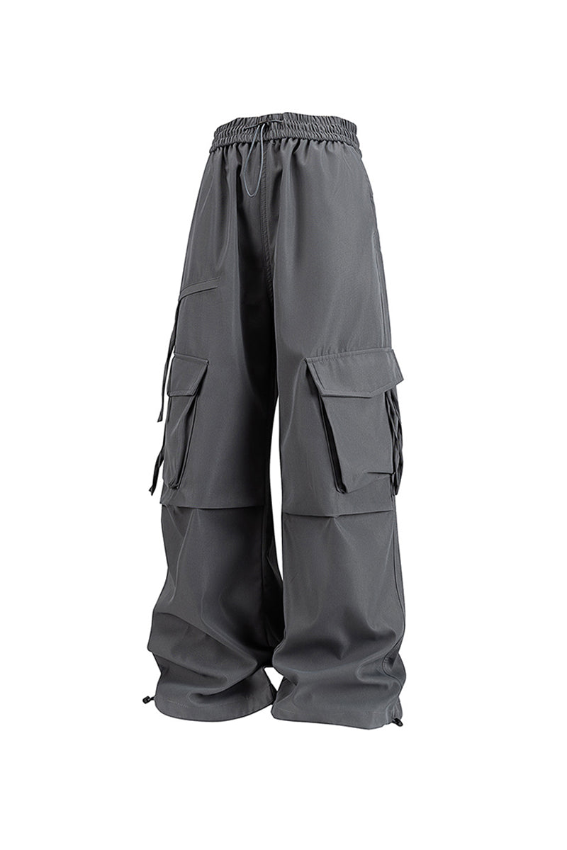 Women's Fall Winter Multi-Pocket Wide-Leg Cargo Pants