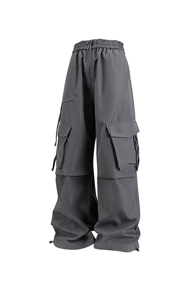 Women's Fall Winter Multi-Pocket Wide-Leg Cargo Pants