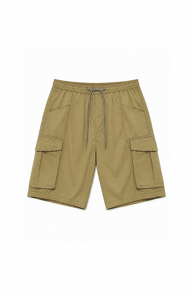 Men's Summer Multi-Pocket Drawstring Cargo Bermuda Shorts