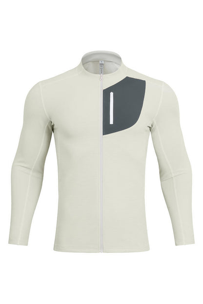 Unisex Spring Textured Stretch Full-Zip Outdoor Jacket