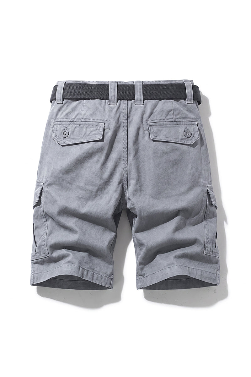 Men's Summer 100% Cotton Multi-Pocket Cargo Shorts
