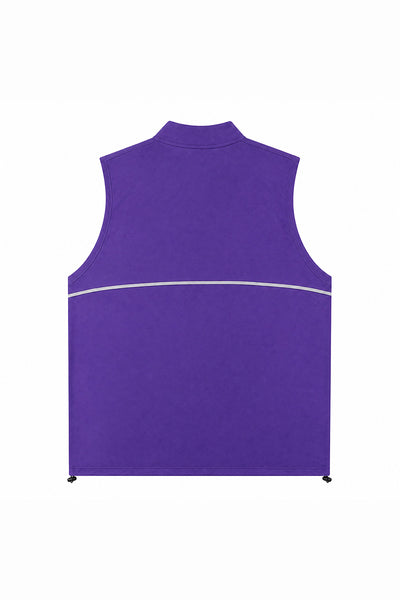 Men's Summer Half-Zip Stand-Collar Athletic Tank Top
