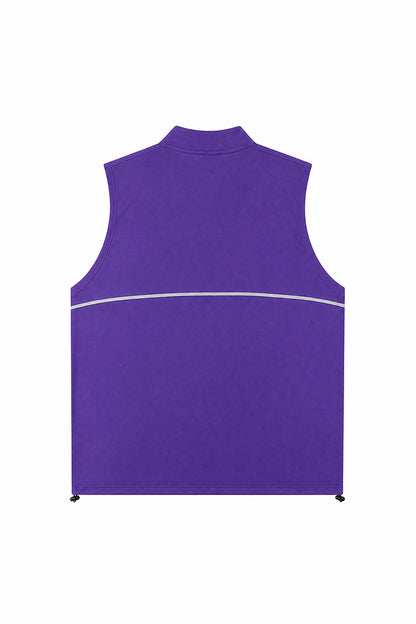 Men's Summer Half-Zip Stand-Collar Athletic Tank Top