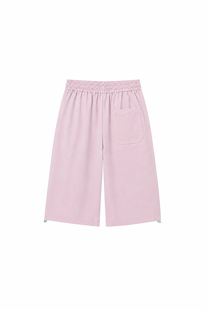 Unisex Summer Contrast-Stitch Quick-Dry Wide-Leg Pants
