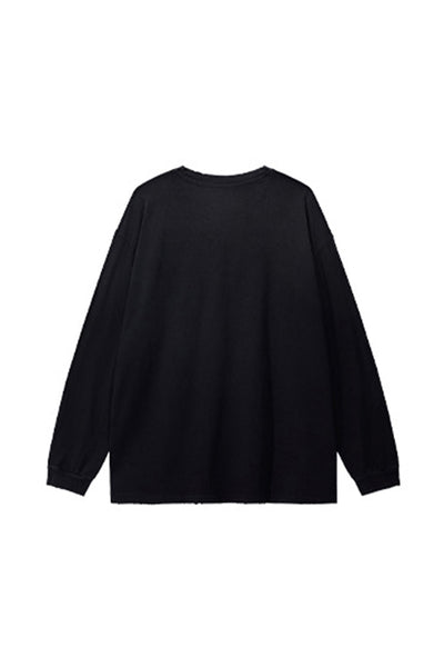 Women's 275g Vintage Cotton Spray Washed Raw Hem Long Tee