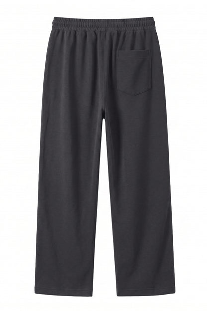 Men's Spring Heather-Grey Straight-Leg Cotton Sweatpants