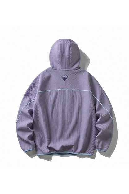 Men Fall Waffle Outdoor Pullover Hoodie