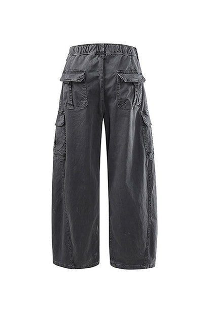 Men's Spring Multi-Pocket Wide-Leg Cotton Cargo Pants