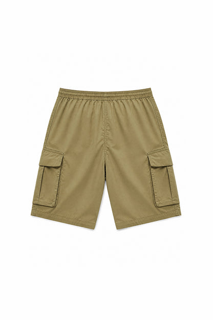 Men's Summer Multi-Pocket Drawstring Cargo Bermuda Shorts