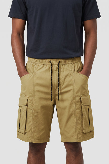 Men's Summer Multi-Pocket Drawstring Cargo Bermuda Shorts