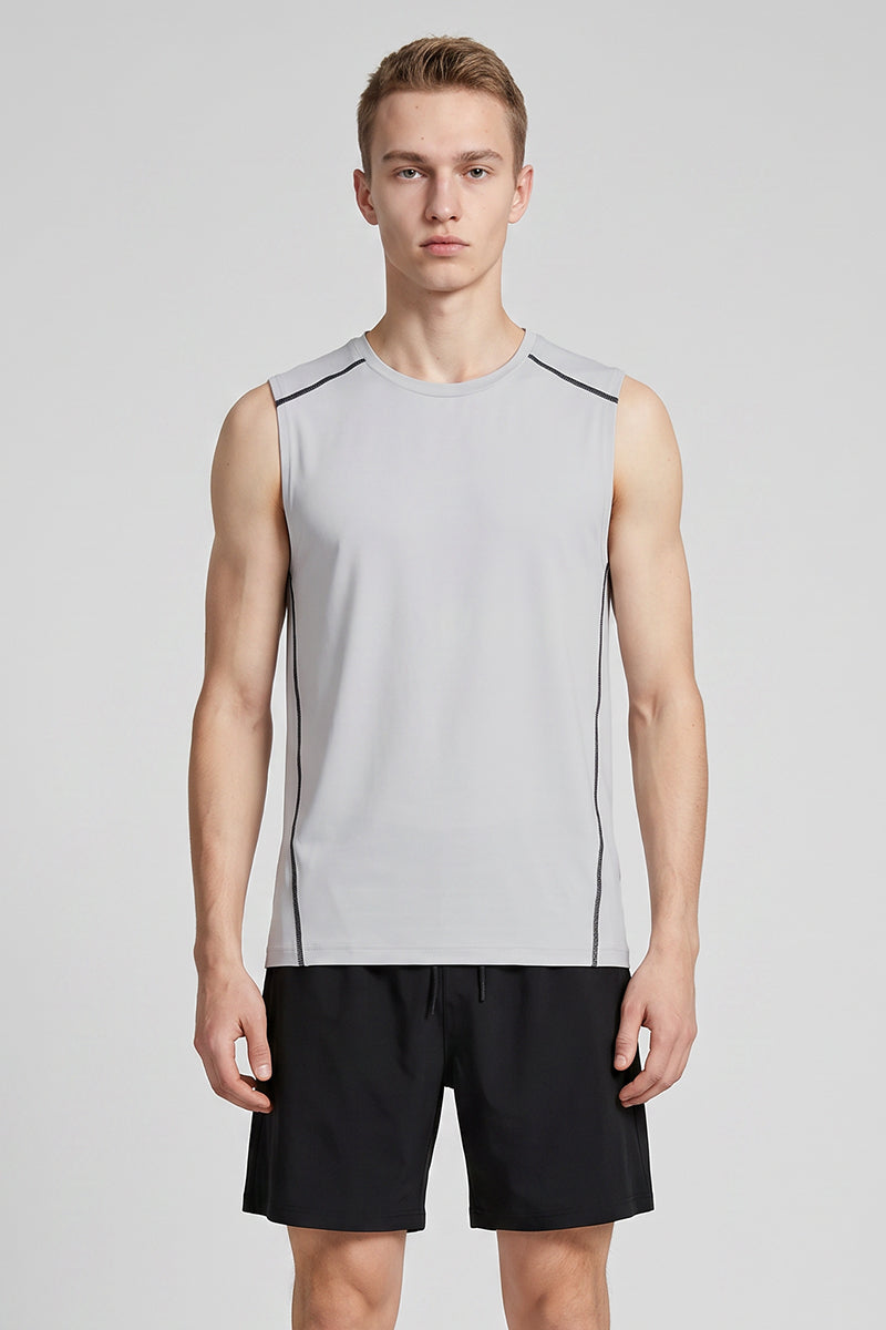 Men's Summer Contrast-Stitch Quick-Dry Athletic Tank Top