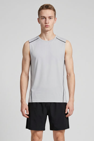 Men's Summer Contrast-Stitch Quick-Dry Athletic Tank Top