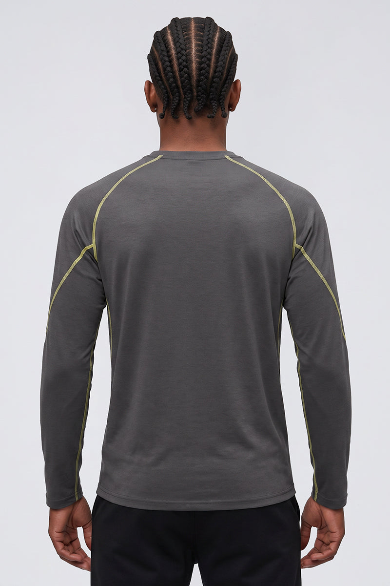 Men's Fall Sorona Contrast Raglan Athletic Long-Sleeve Tee