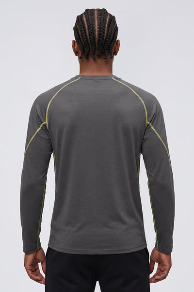 Men's Fall Sorona Contrast Raglan Athletic Long-Sleeve Tee