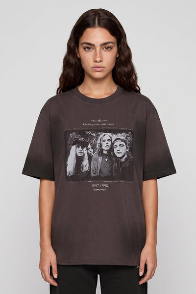 Women's Summer Street Tie-Dye Portrait Oversized Tee