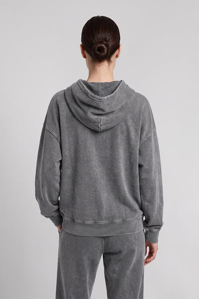 Women's Fall Winter Vintage Washed Cropped Pocket Hoodie